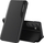 Këllëf telefoni Hurtel View Case për Samsung Galaxy A26, lëkurë eco, bojs i qëndrueshëm, i zi