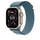 Apple Watch 49mm Loop, Light Blue Alpine Loop, Large, Natural Titanium Finish