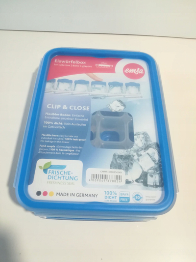Kuti kube akulli EMSA Clip and Close 514549, 24 kube, plastike, blu transparente