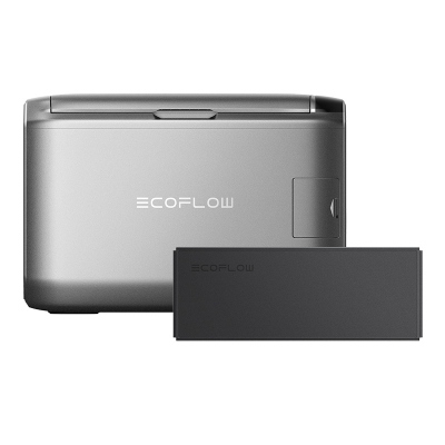 Frigorifer portativ EcoFlow Glacier, 55L, bateri 298Wh, gri