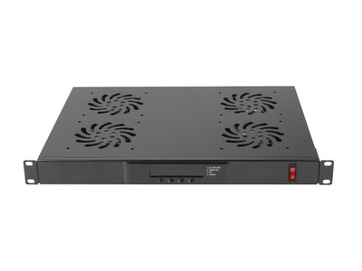 Panel i sipërm rack Lanberg AK-1503-B, 1U, 4 ventilatorë me termostat, gri
