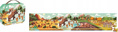 Puzzle panoramike Janod Parahistoria, 100 copa, 1 m, shumëngjyrësh