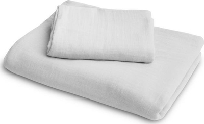 Set shtrati për kalamajt Sensillo Muslin, 2 pjesë, 100x135 cm, gri