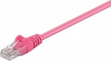 Kabllo rrjeti Wentronic Goobay, RJ45 në RJ45, 25 cm, CAT 5e, magenta