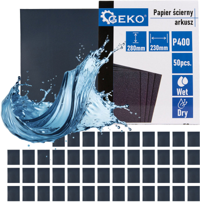 Letër smeril Waterproof P400, 230x280mm, për lëmim të lagësht dhe të thatë