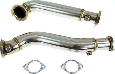Downpipe TurboWorks BMW E60 535i N54, DECAT, çelik inoksi