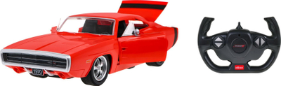 Makina me pult Rastar Dodge Charger 1970, me drita, bagazh që hapet, e zezë