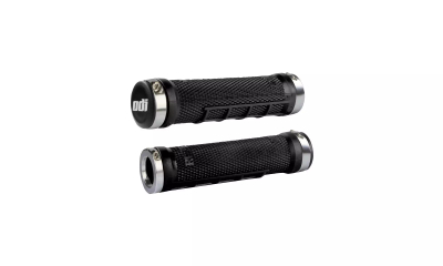 Doreza biçiklete ODI Ruffian MX MTB Lock-On, gome, e zezë me argjend