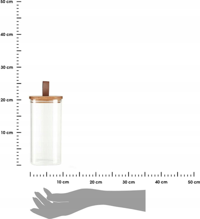 Kavanoz qelqi Koopman Neubukow, 1500 ml, kapak druri, transparent