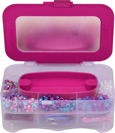 Set kreativ LEAN Toys për byzylykë dhe varëse, me rruaza shumëngjyrëshe, për fëmijë
