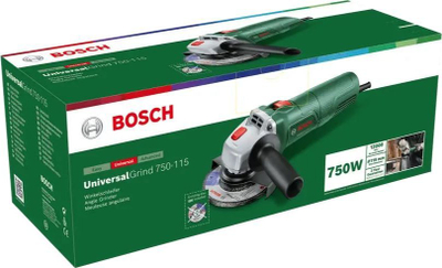 Makine prerëse Bosch UniversalGrind 750-125, 750W, 125mm, jeshile