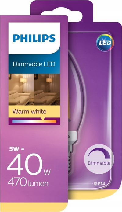 Llambë LED Philips 871951432421300 Candle, 3.4W, E14, dritë e ngrohtë