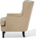 Fotelë VIBORG II, material tekstil, stil klasik wingback, bezhë