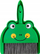 Set fshese me lopatë LeanToys Frog, për tavolinë, plastik, jeshil