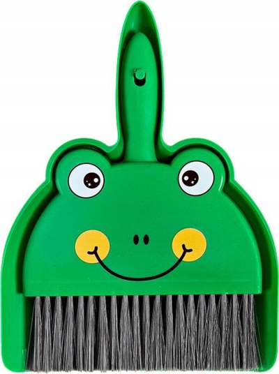 Set fshese me lopatë LeanToys Frog, për tavolinë, plastik, jeshil