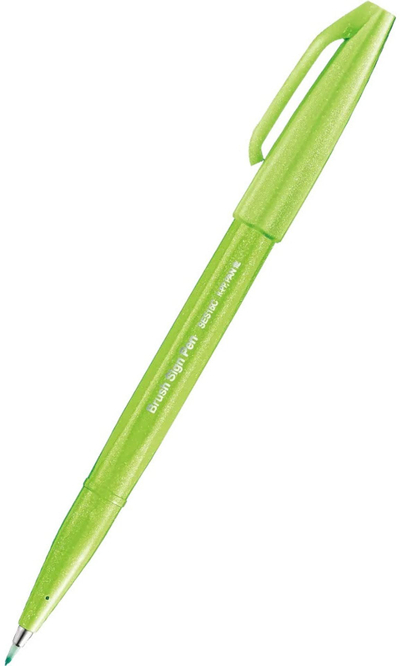 Stilolaps brushë Pentel Brush Sign SES15C, majë e butë, light green