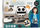 Set kreativ DIY Pro Kids Panda Backpack, 16 pjesë, mbi 6 vjeç, i bardhë e zi