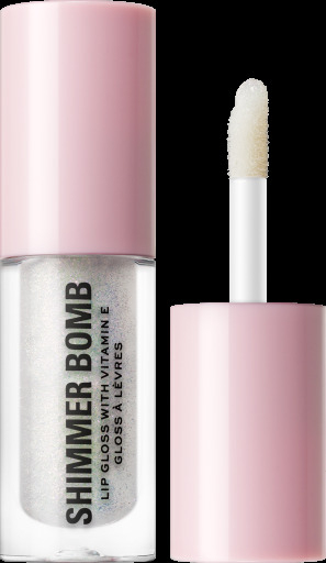 Set kozmetik Revolution Mini Cheek and Lip Duo, krem blush Cute Pink (Mini Blush Bomb) + lip gloss (Mini Pout Bomb).