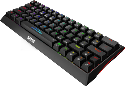 Tастатура за гејминг Marvo HECATE 61WR, три-режимска, механичка со rainbow осветлување, црна