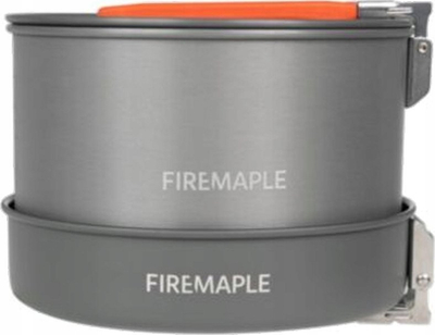 Set gatimi kampingu FireMaple Feast, alumin, veshje jo ngjitëse, gri