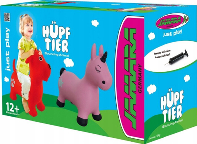 Lodër kërcyese Jamara Unicorn, me pompë, për fëmijë, rozë