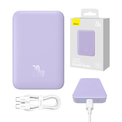 Powerbank Baseus Magnetic Mini, 10000mAh, 20W, lejla