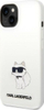 Mbështjellës telefoni Karl Lagerfeld KLHMP14MSNCHBCH për iPhone 14 Plus, silikon, MagSafe, i bardhë