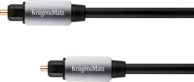 Kabllo audio me fibër optike Kruger&amp;Matz Toslink KM0319, 1m, e zezë