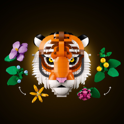 Set LEGO Art The Fauna Collection Tiger, dekor muri, për të rritur, shumëngjyrësh