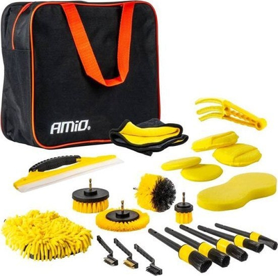 Set pastrimi makinash AMiO Detailing 043, 22 copë, me çantë