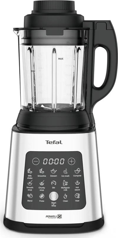 Blender tavoline Tefal BL83SD30 Perfectmix Cook, 1400W, enë xhami 2L, i zi argjendtë