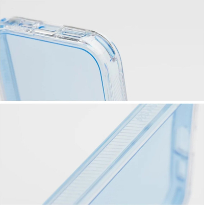Mbulesë telefoni Matrix Clear Case për Samsung S22, transparente, me kornizë blu