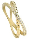 Unazë Beneto AGG196 Double, argjend e veshur me ar, diametër 54 mm, ngjyrë ari