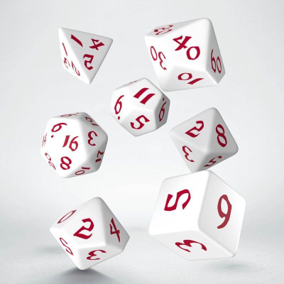 Set zare Q-Workshop Classic Runic, 7 copë, të bardha/të kuqe
