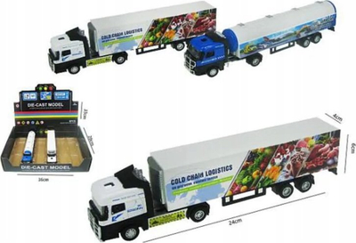 Kamion lodër Hipo Truck me semirimorkio, 24cm, die cast, shumëngjyrësh