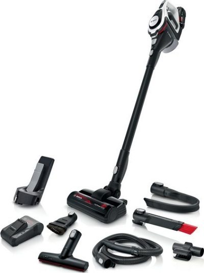 Fshesë pa kabllo Bosch Unlimited Series 8 Gen2 BSS825FRSH, 5.0Ah, me furçë motorike, e bardhë e zezë