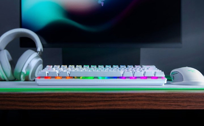 Тастатура Razer Huntsman Mini, Purple Switch, US Layout, бела