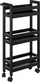 Колица за организирање 5 Five Simply Smart Colorama, 3 нивоа, со тркала, црна