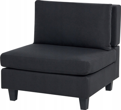 Divan modular UNSTAD, 5 vende ulje, me ottoman, i zi