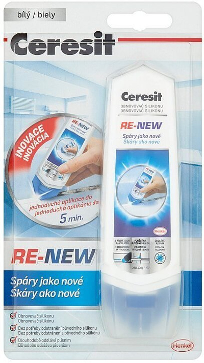 Обновувач на силикон Ceresit RE NEW, 100 ml, бел