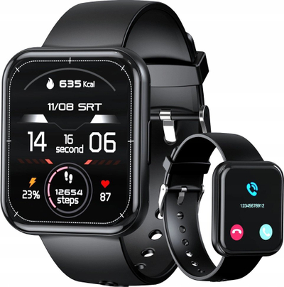 Smartwatch Choetech WT001, ekran 1.91", IP67, karikim me wireless, i zi