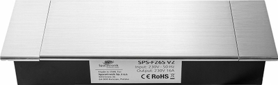 Prizë tavoline e futur Spacetronik SPS-F26S V2, 2x 230V, USB edhe HDMI, argjendi