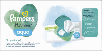 Pampers Harmonie Aqua Влажни Марамчиња за Бебиња, 24x48 (1152 Парчиња)