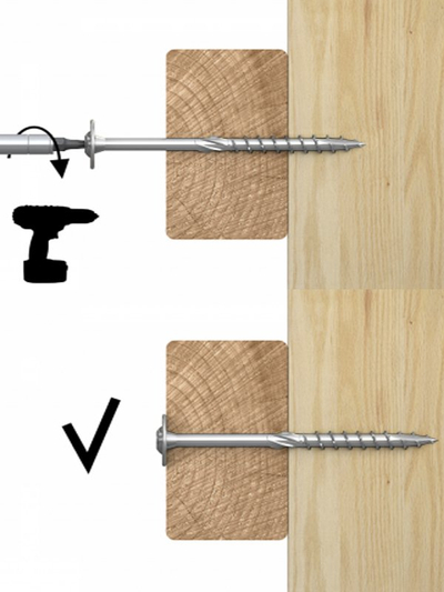 Vida për dru Koelner Carpentry Screws 8x380mm, set 25 copë, ngjyrë ari