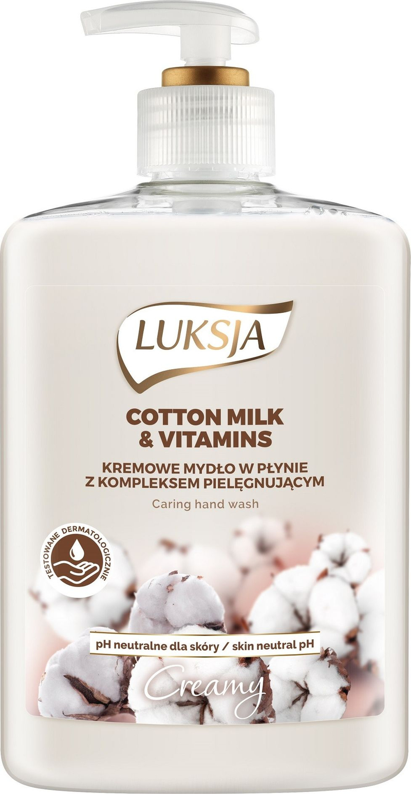 Sapun i lëngshëm Luksja Creamy Cotton Milk & Vitamins, 500 ml