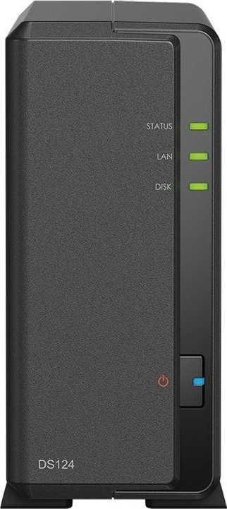 NAS Synology DiskStation DS124, 1 disk, 12TB, i bardhë