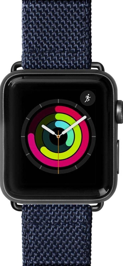 Rrip ore LAUT Apple Watch Technical 42/44, lëkurë edhe najlon, Indigo