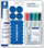 Set markerash për whiteboard Staedtler Lumocolor, me lëng pastrues, me magnet, blu e bardhë