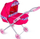 Karrocë lodër për kukulla Deep Carrycot, strukturë metalike, e palosshme, rozë