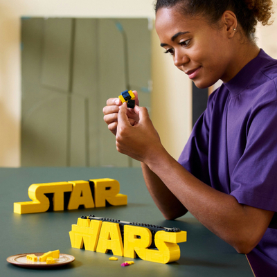 Lodër ndërtimi LEGO Brick Built Star Wars Logo, set dekorativ, për të rritur, shumëngjyrëshe